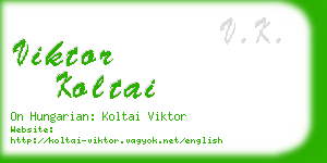 viktor koltai business card